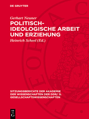 cover image of Politisch-ideologische Arbeit und Erziehung